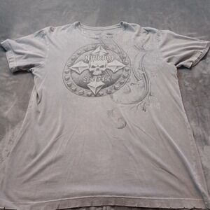 Affliction Graphic T-Shirt Mens Large Skull Biker Gothic 90s Y2K Edgy Rock Music